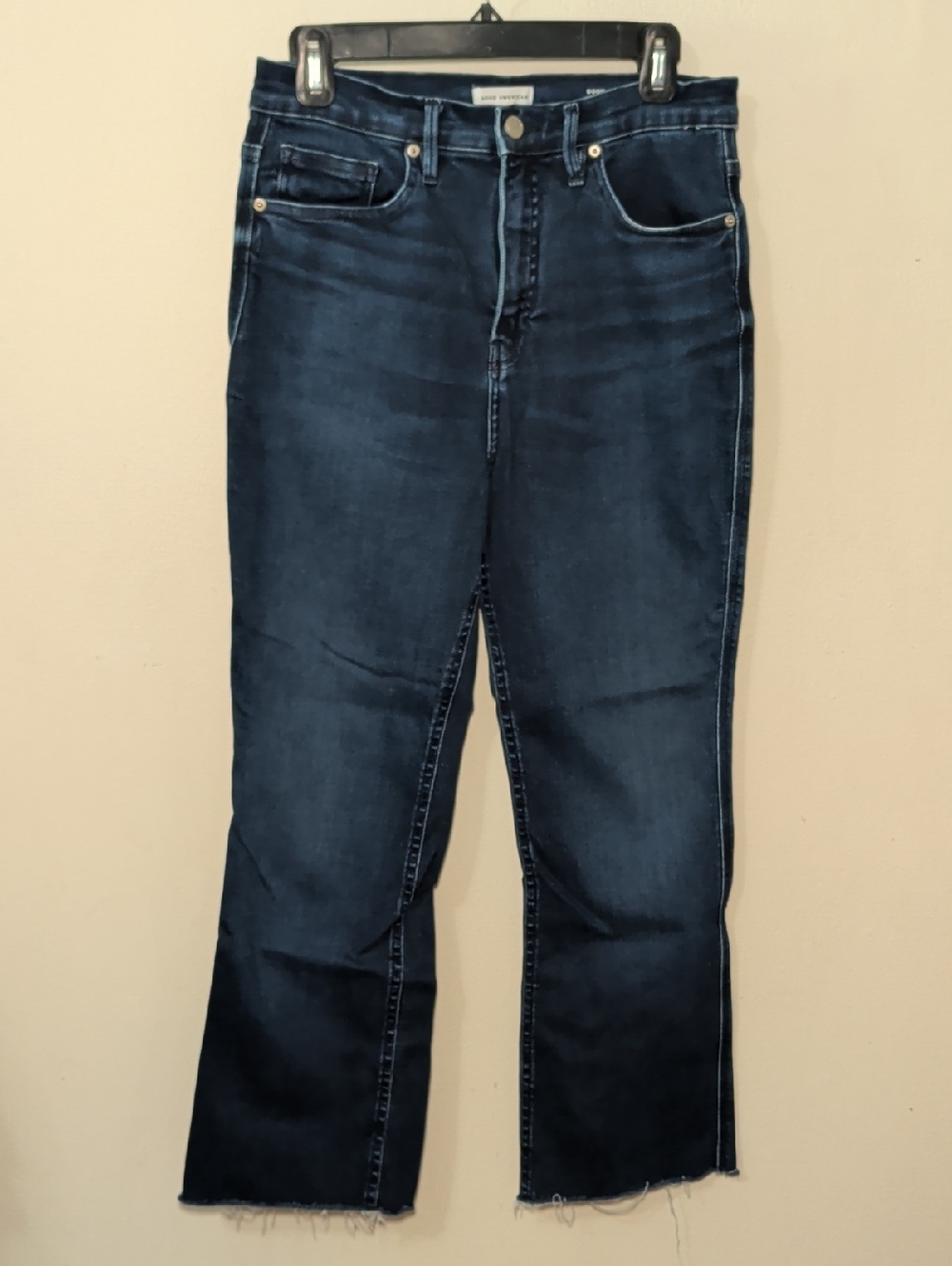 Good American Good Standard Kick Flare Jeans High Waist Stretch Womens Size 8/29